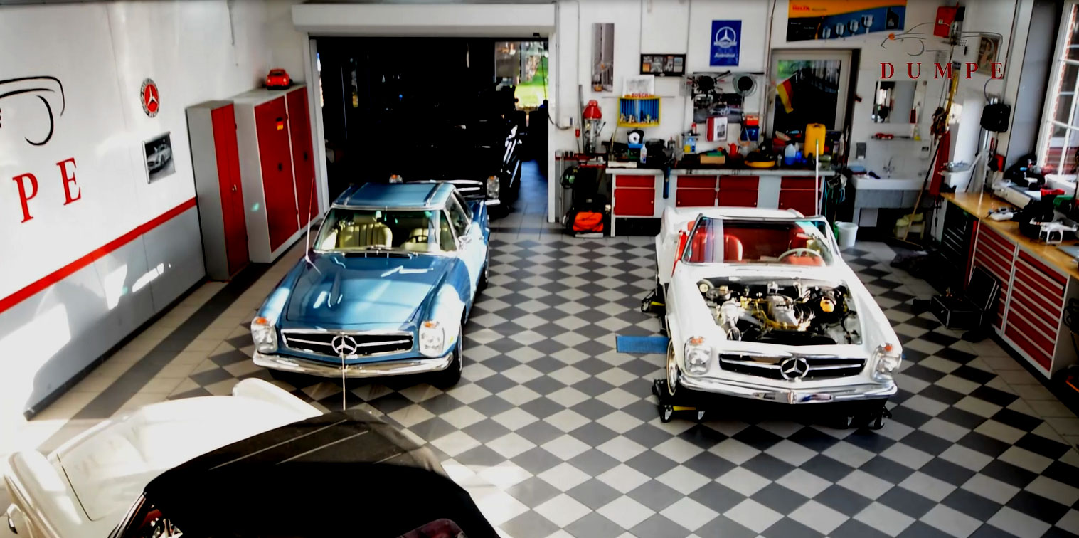 Schlossgarage Dumpe Suedkirchen - Video Oldtimer Back