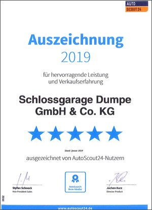 Schlossgarage Dumpe Südkirchen - Autoscout24 2019